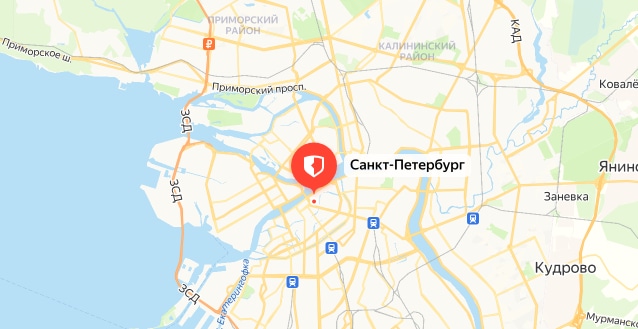 Карта СПб — расположение службы ремонта ЛЕНТЕХРЕМОНТ